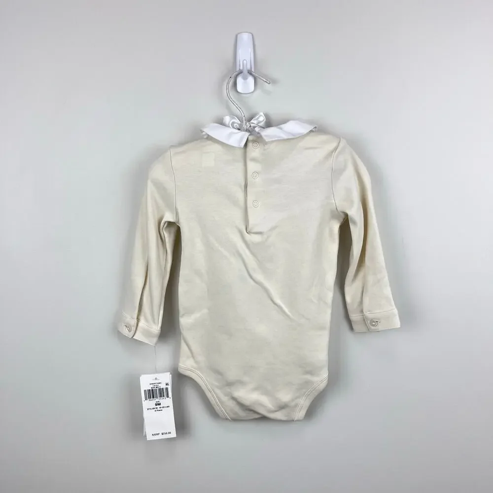 Ralph Lauren Cotton Bodysuit & Plaid Overall Set 6-9 Months NWT